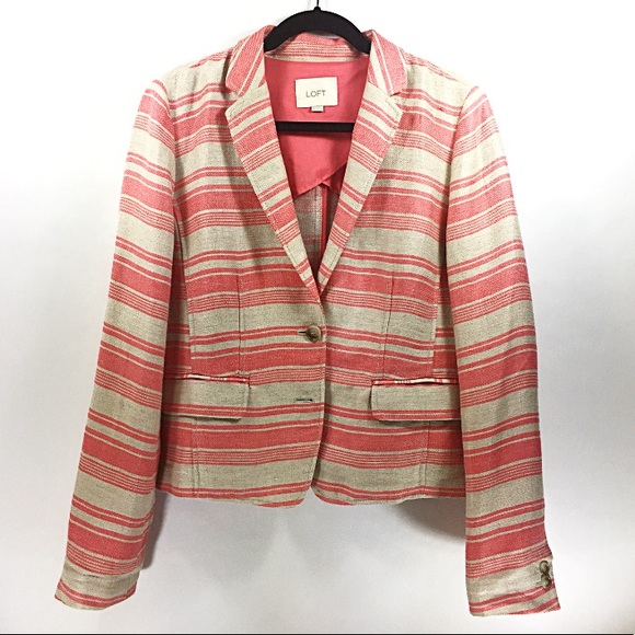SOLD!!!      💝Super Cute Ann Taylor Loft Striped Blazer💝 - Picture 1 of 6